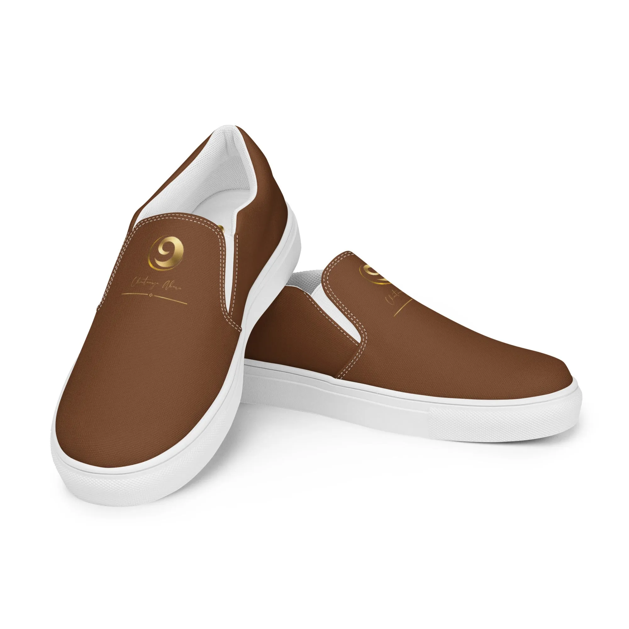 Brown Chaitanya Abara Women’s Slip-on Canvas Shoes