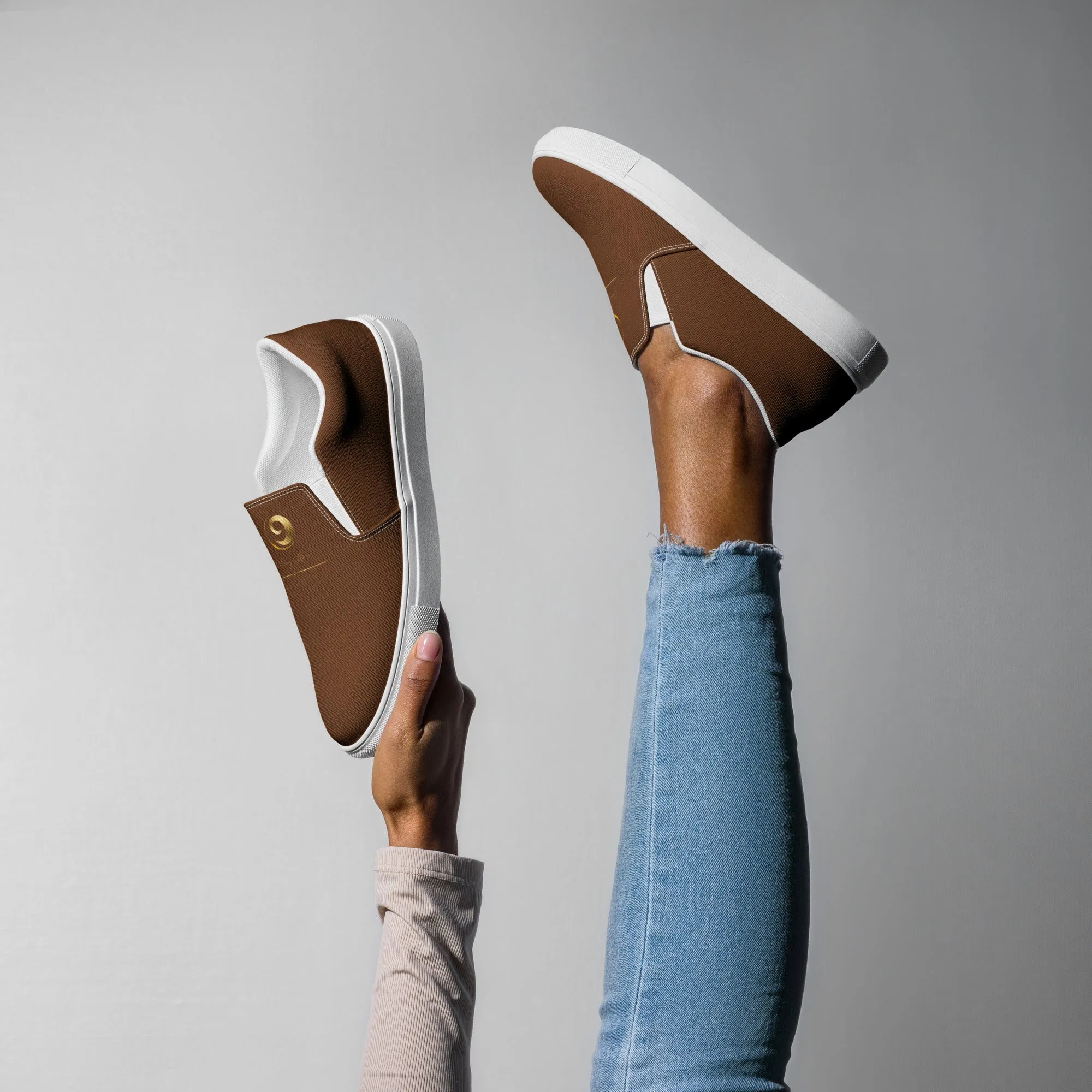 Brown Chaitanya Abara Women’s Slip-on Canvas Shoes