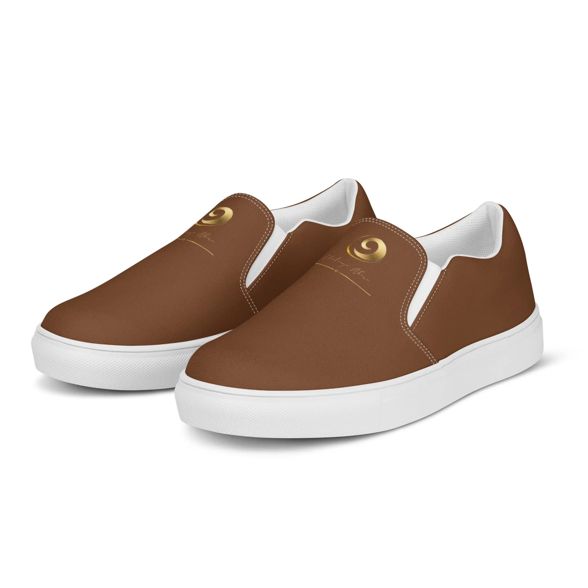 Brown Chaitanya Abara Women’s Slip-on Canvas Shoes