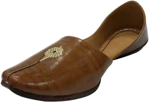 Brown Jutti for Men's Mens Brown Mojari Indian Shoes Handmade Shoes Khussa Shoes Ethnic Shoes