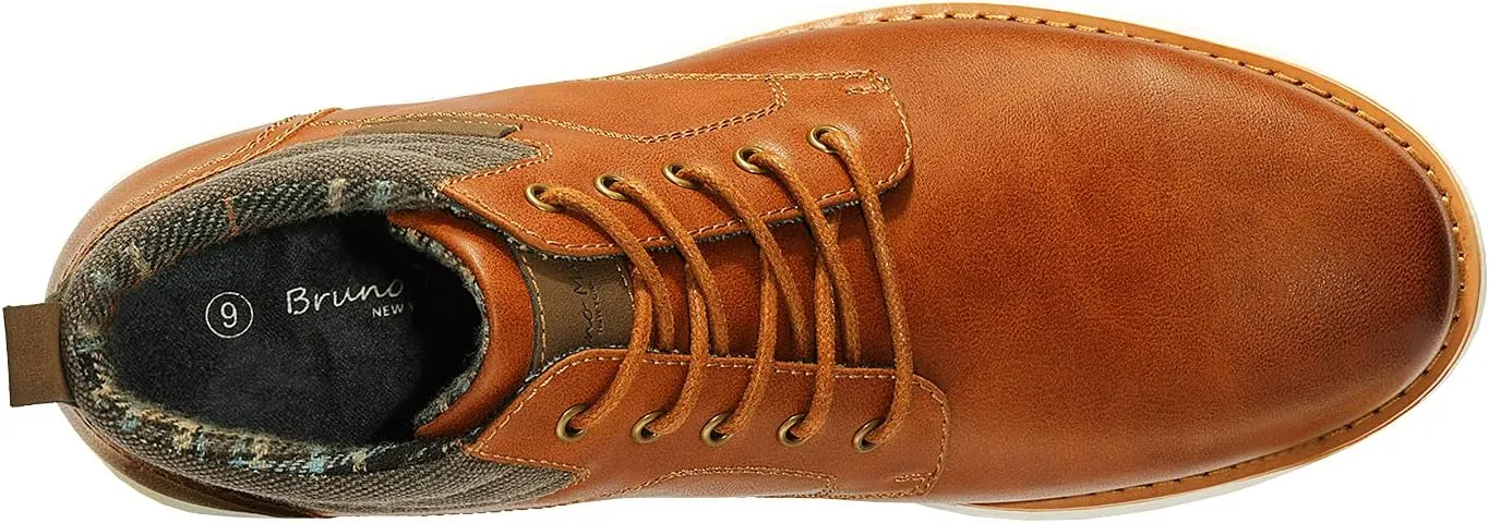 Bruno Marc Men's Mid Top Chukka Sneaker Lace Up Dress Boot
