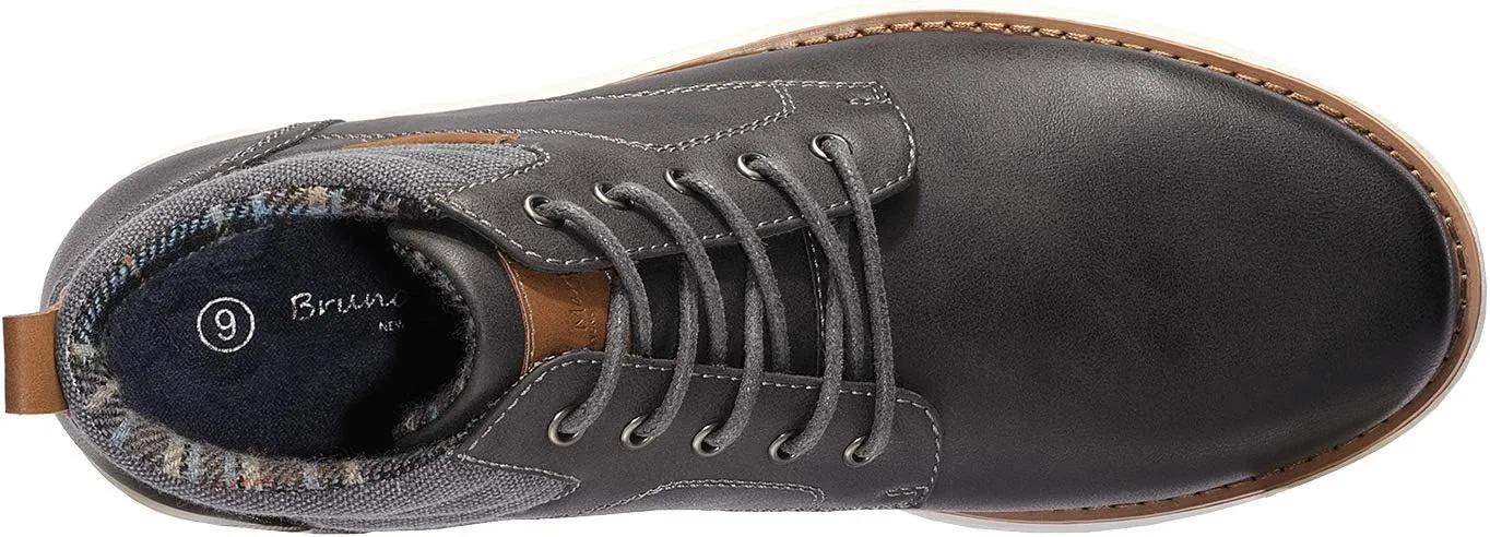 Bruno Marc Men's Mid Top Chukka Sneaker Lace Up Dress Boot