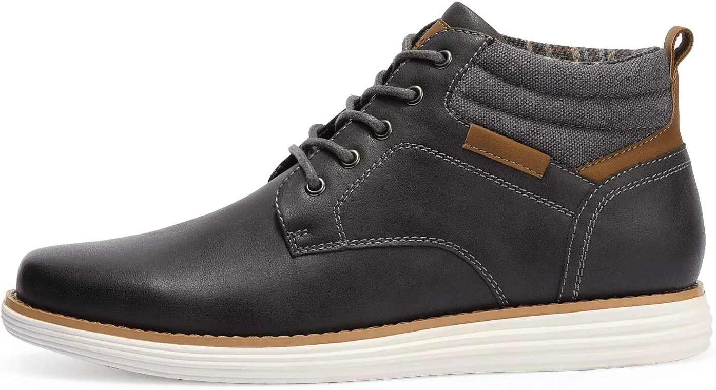 Bruno Marc Men's Mid Top Chukka Sneaker Lace Up Dress Boot