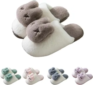 Bunny Fuzzy Slippers Cute Slippers Soft Plush Animal Slippers Warm House Slippers