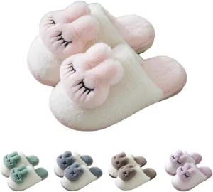 Bunny Fuzzy Slippers Cute Slippers Soft Plush Animal Slippers Warm House Slippers