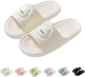 Bunny Slippers Bathroom Slippers Cartoon Ladies Summer Indoor Home Soft Sole Non-slip Thick Eva Slippers Can Be Worn Outside