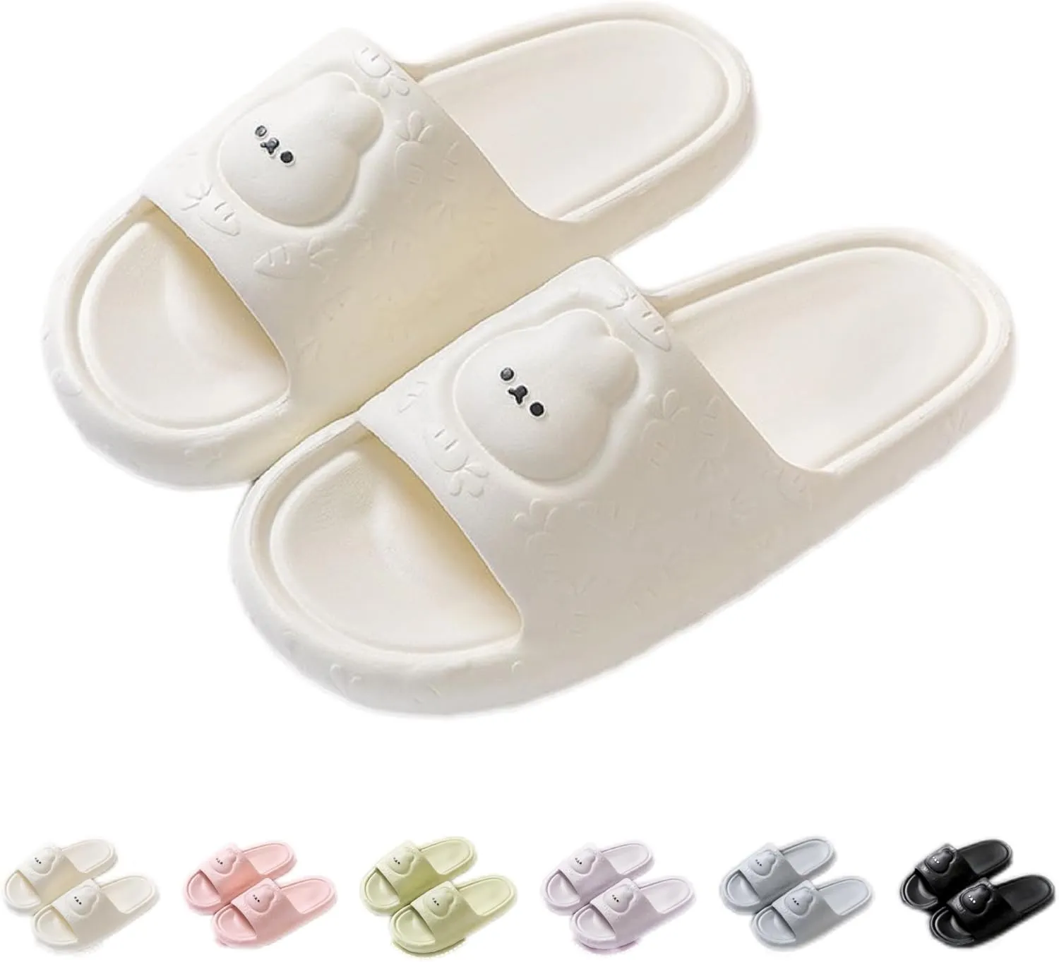 Bunny Slippers Bathroom Slippers Cartoon Ladies Summer Indoor Home Soft Sole Non-slip Thick Eva Slippers Can Be Worn Outside