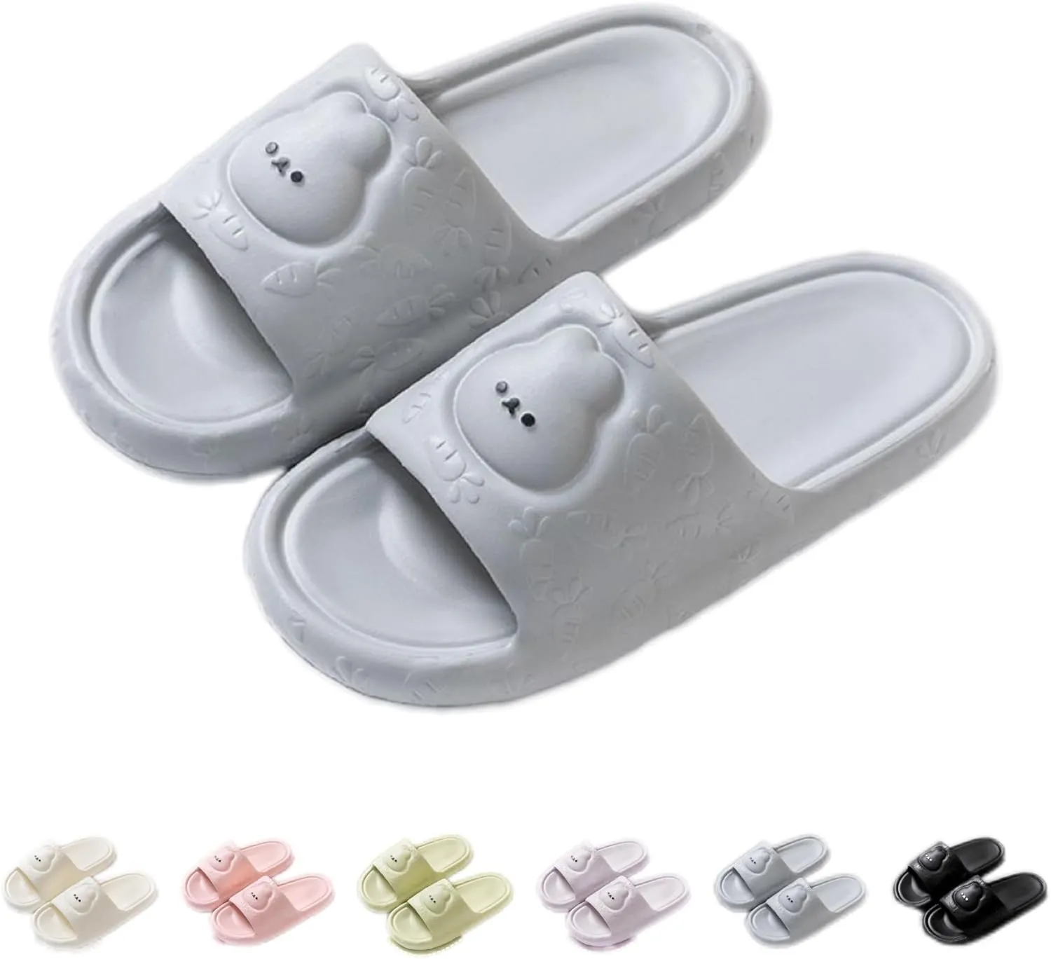 Bunny Slippers Bathroom Slippers Cartoon Ladies Summer Indoor Home Soft Sole Non-slip Thick Eva Slippers Can Be Worn Outside