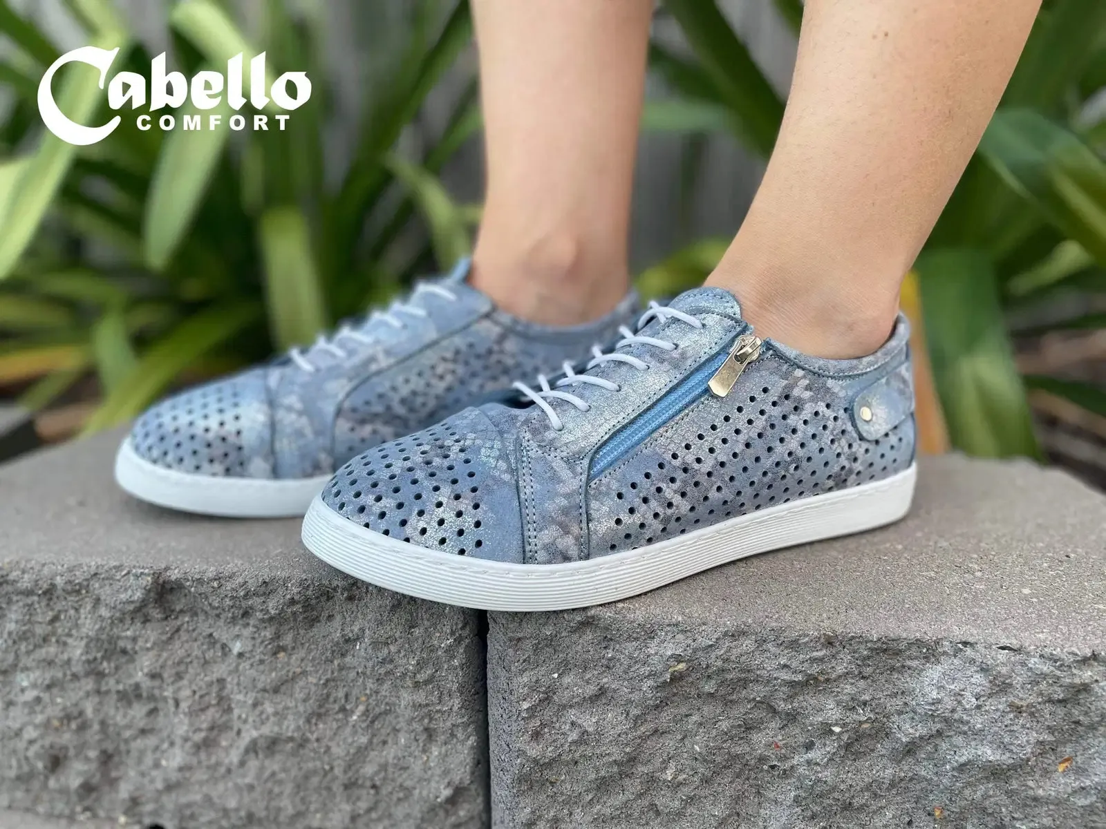 Cabello 'EG17 Print Sneaker' - Denim Print