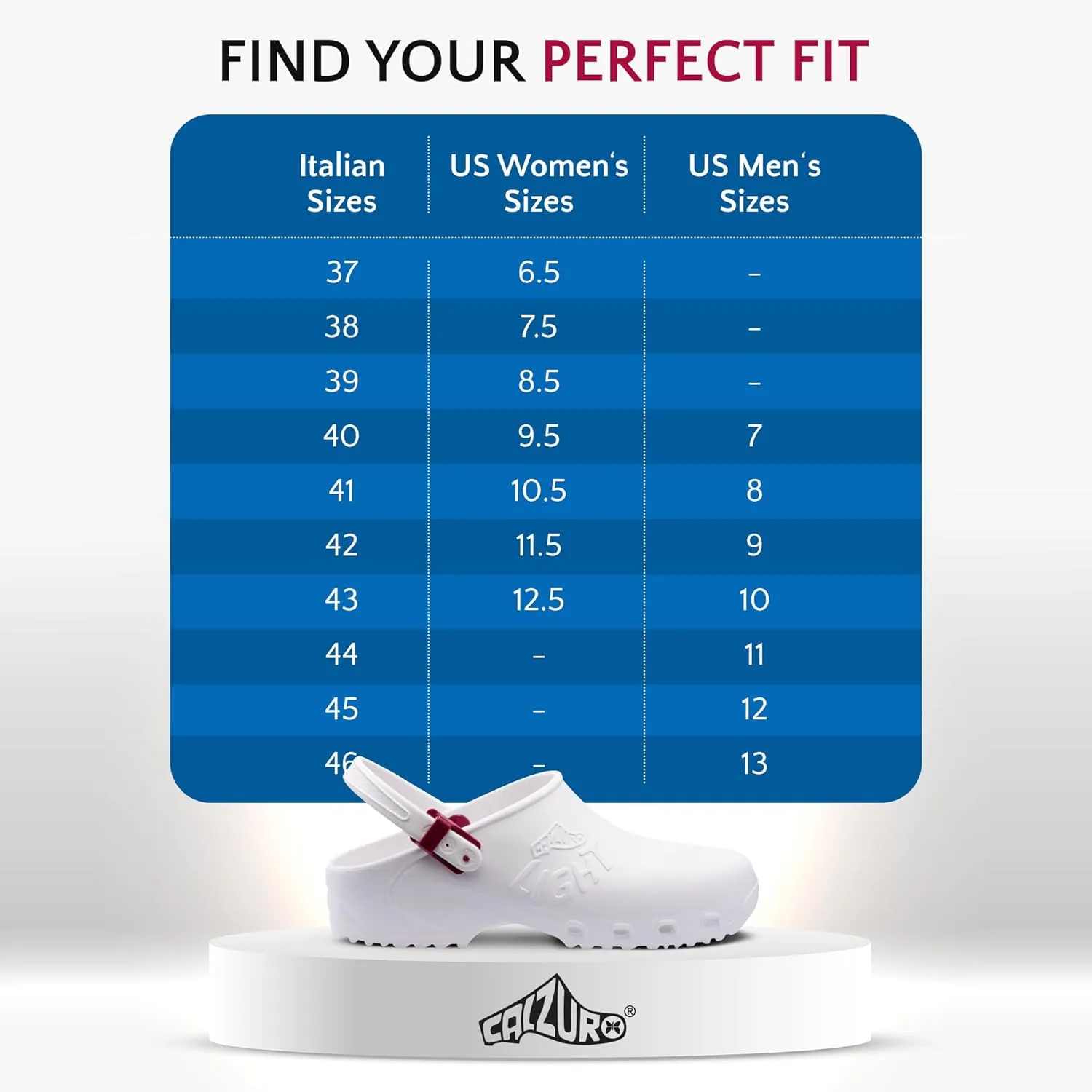 CALZURO Lights - Lightweight Work Clogs - Non Slip Work Shoes for Men and Women - Slip Resistant Kitchen Shoes, Garden and Nursing Clogs -