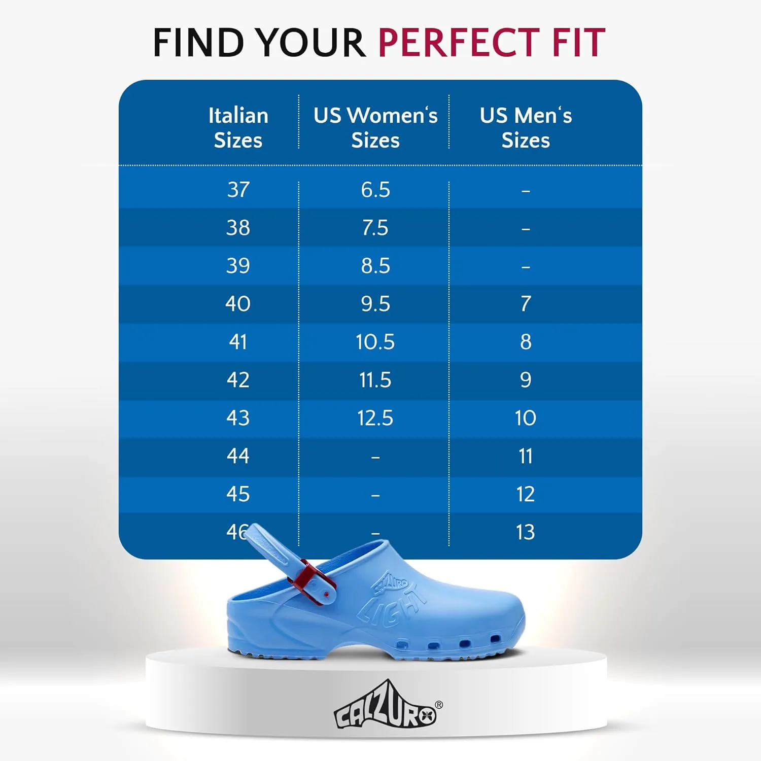 CALZURO Lights - Lightweight Work Clogs - Non Slip Work Shoes for Men and Women - Slip Resistant Kitchen Shoes, Garden and Nursing Clogs -
