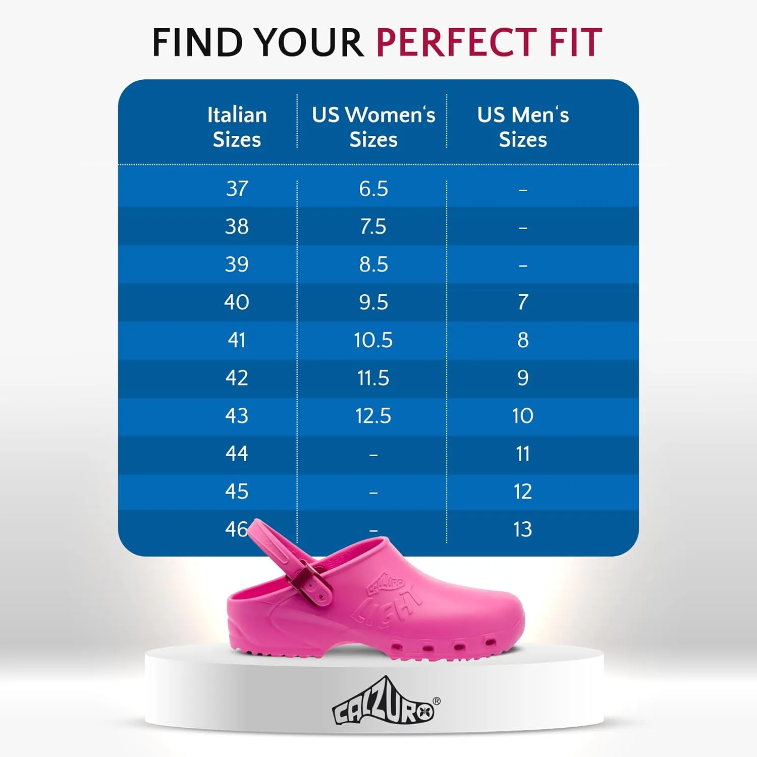 CALZURO Lights - Lightweight Work Clogs - Non Slip Work Shoes for Men and Women - Slip Resistant Kitchen Shoes, Garden and Nursing Clogs -