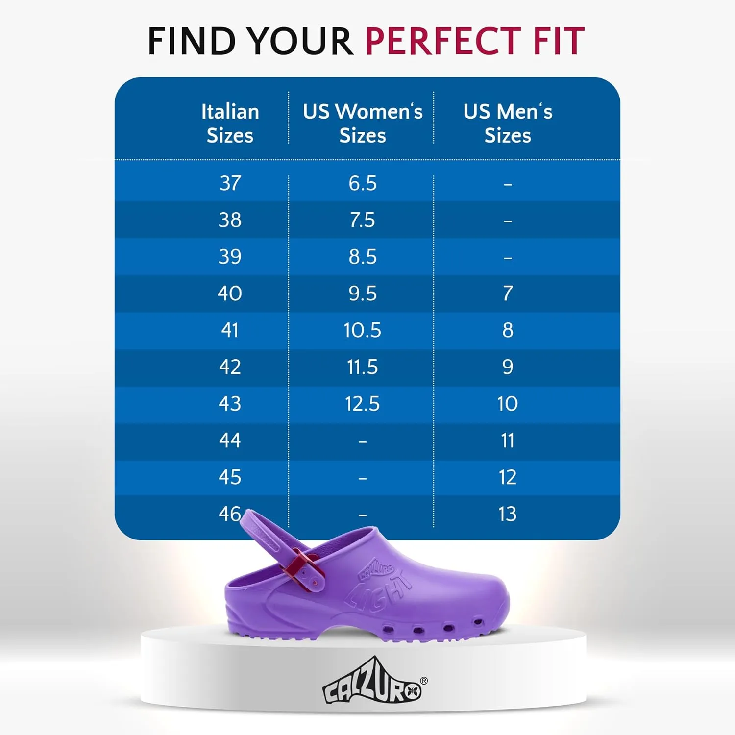 CALZURO Lights - Lightweight Work Clogs - Non Slip Work Shoes for Men and Women - Slip Resistant Kitchen Shoes, Garden and Nursing Clogs -