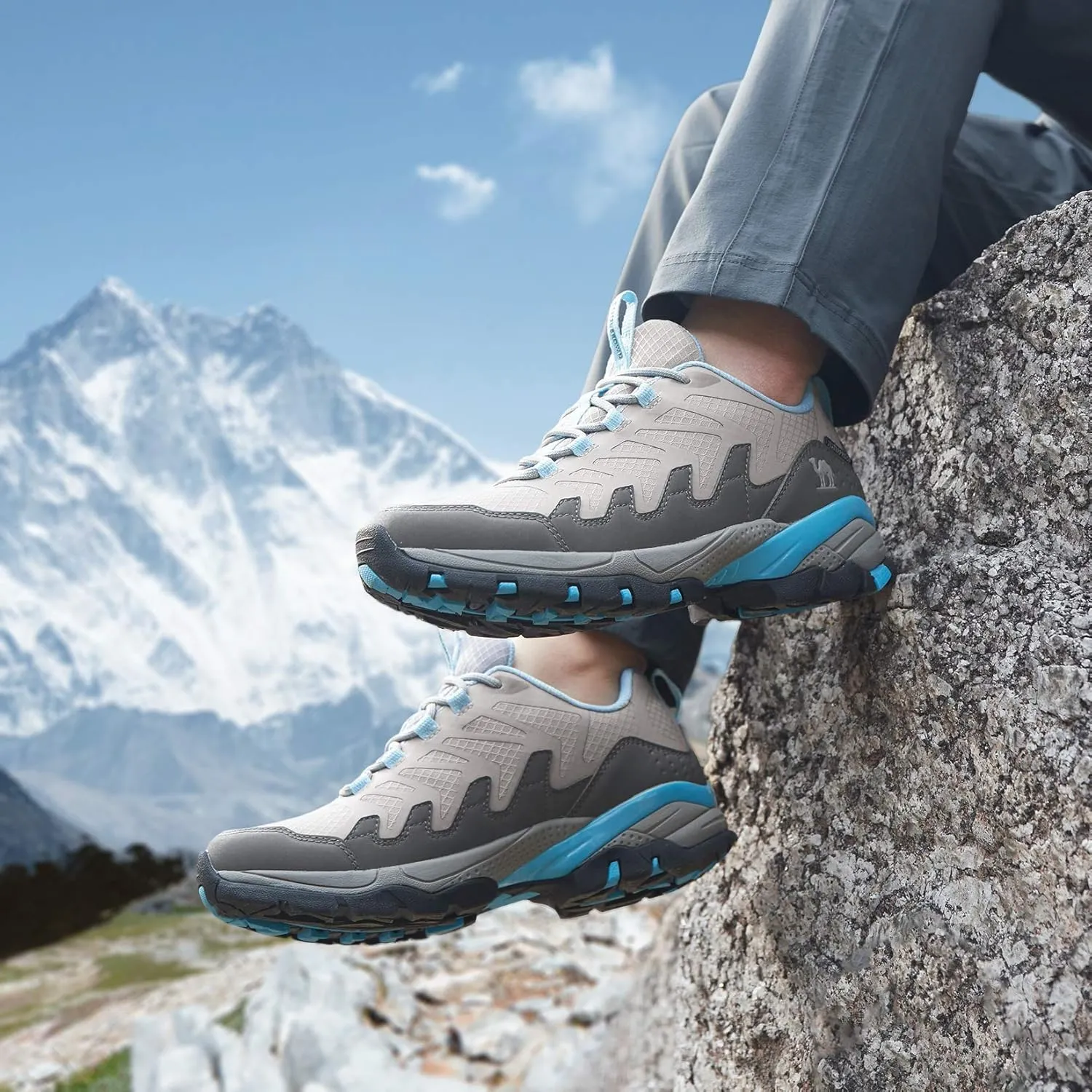 CAMELSPORTS Women's Hiking Shoes Waterproof Lightweight Trail Running Shoes Non-Slip Breathable Outdoor Sneakers for Trekking Walking