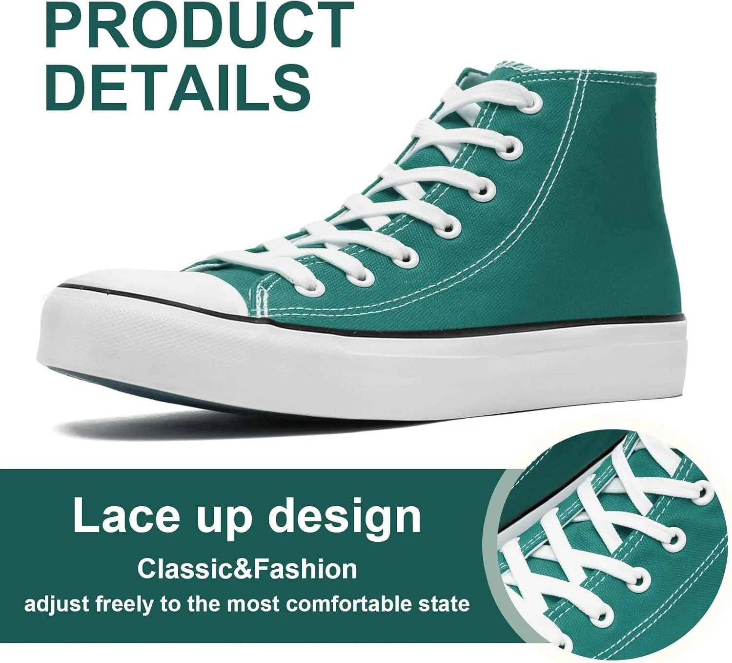 Canvas High Top Sneakers for Women Men Classic Lace Up Canvas Shoes Womens Mens Fashion High Top Sneakers Casual Tennis Walking Shoes