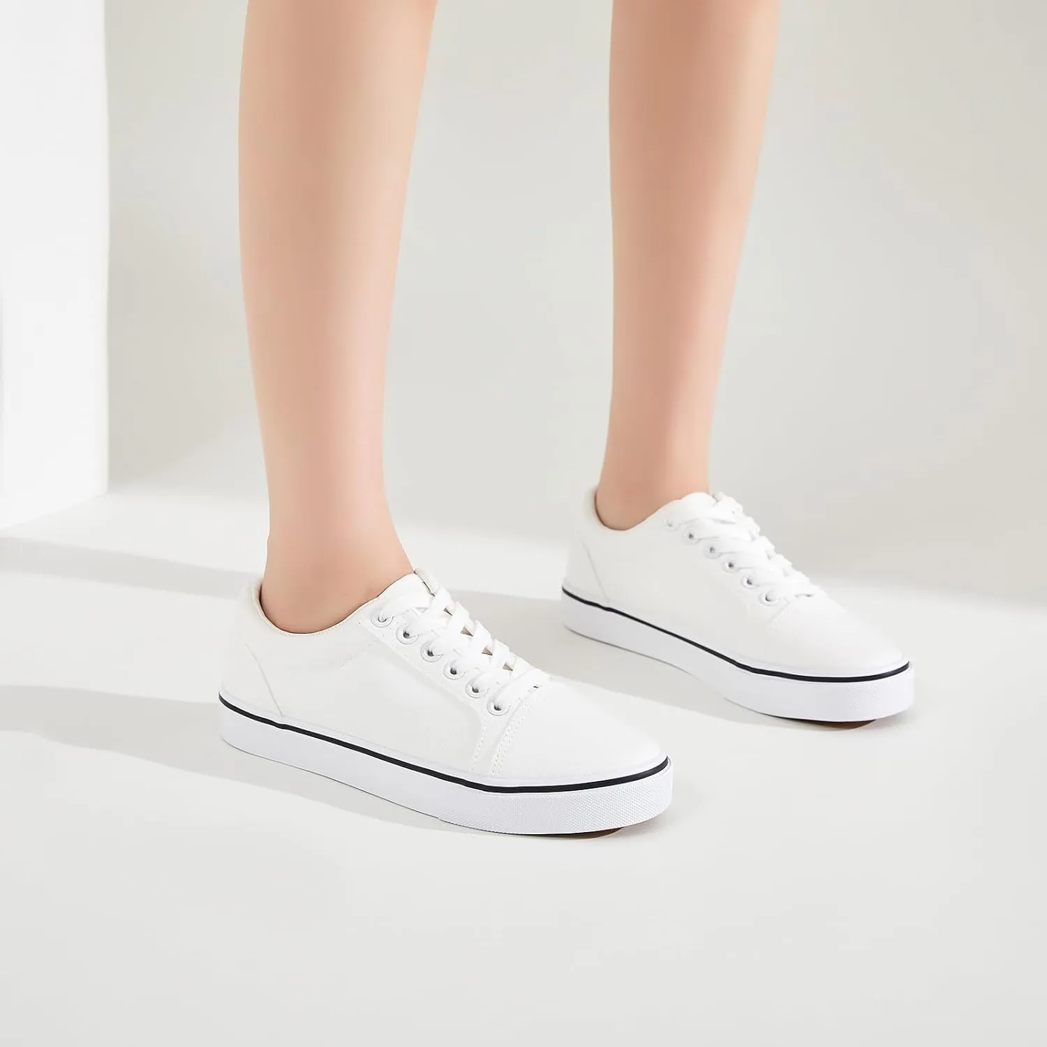 Canvas Shoes for Women White Canvas Sneakers Womens Casual Shoes Low Top Black Sneakers Comfortable Tennis Shoes