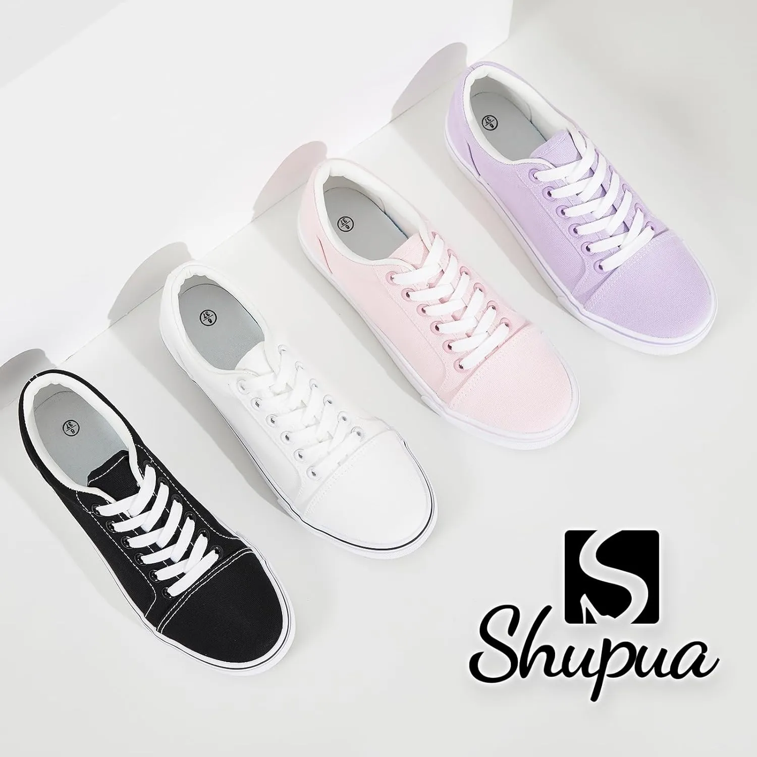 Canvas Shoes for Women White Canvas Sneakers Womens Casual Shoes Low Top Black Sneakers Comfortable Tennis Shoes