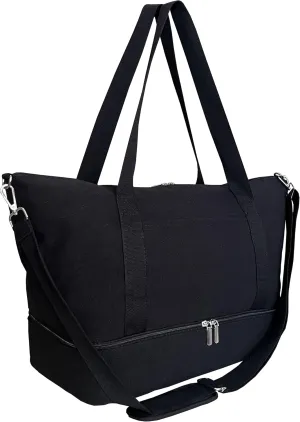 Canvas Travel Duffle Bag with Shoe Compartment