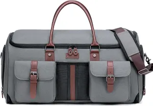 Carry on Garment Bag for Travel, Convertible Garment Duffle Bags for Men Women with Shoe Compartment - 2 in 1 Hanging Suitcase Suit Travel Bags