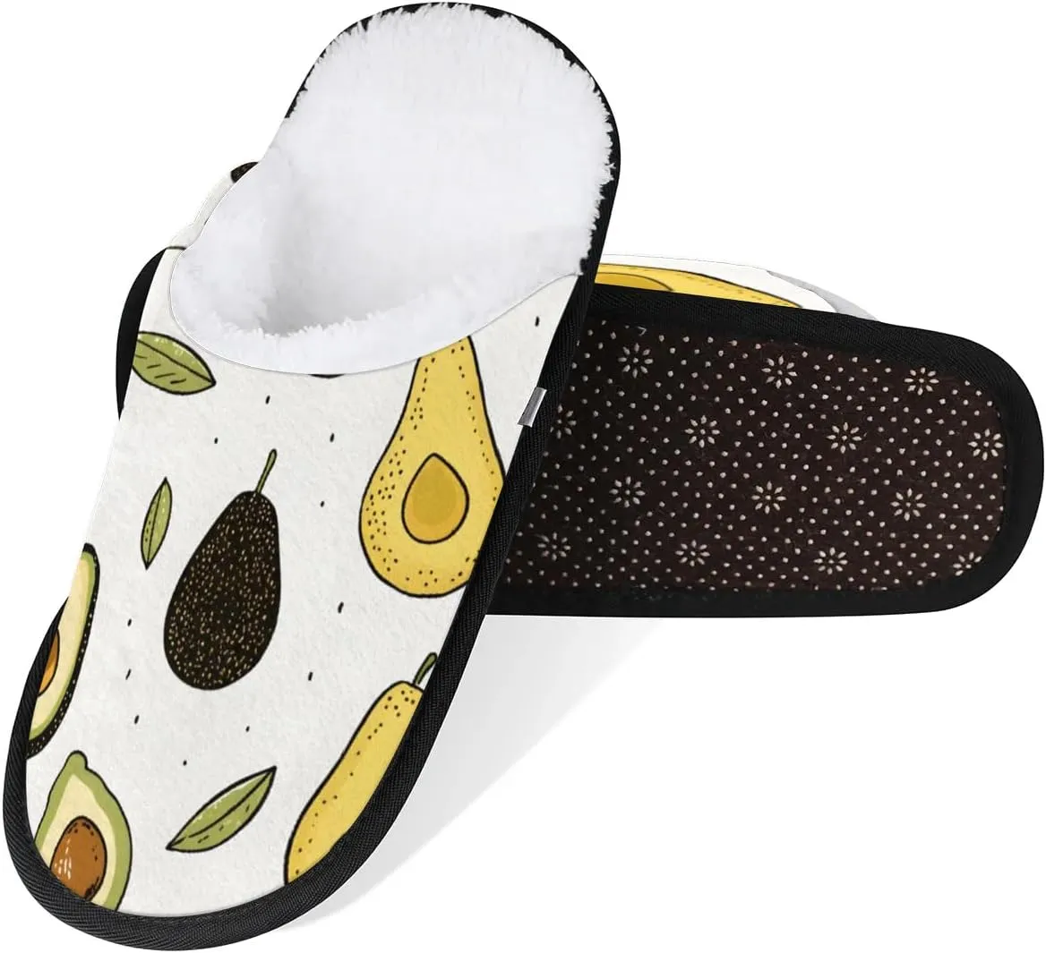 Cartoon Avocado Cute Slippers for Women Soft Non-Slip Indoor Slippers Home Slippers