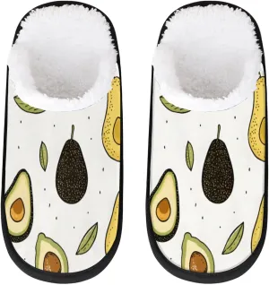 Cartoon Avocado Cute Slippers for Women Soft Non-Slip Indoor Slippers Home Slippers