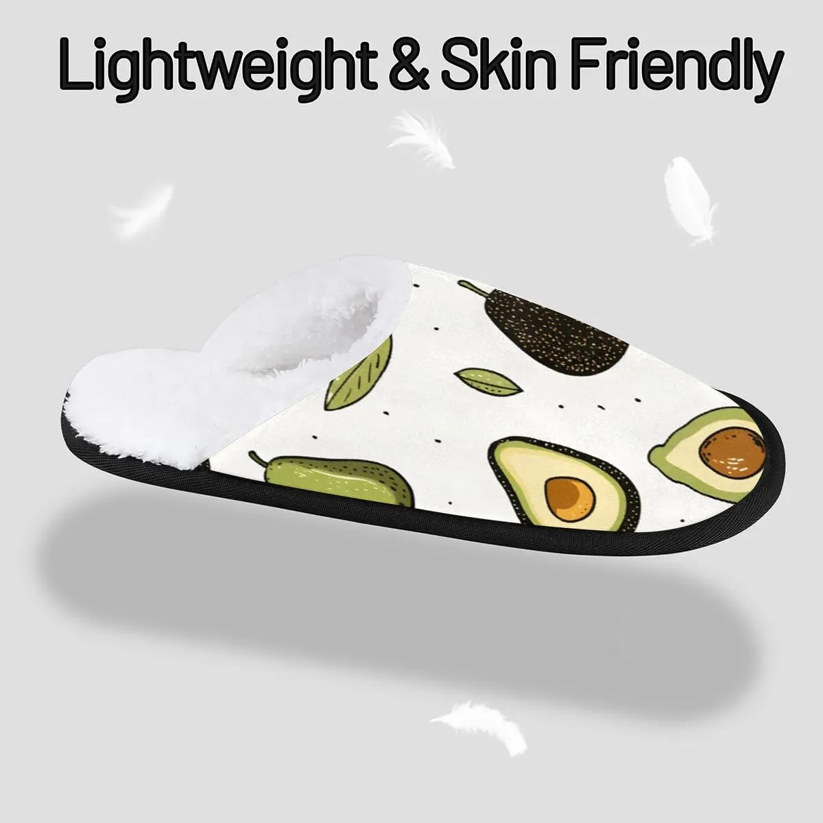Cartoon Avocado Cute Slippers for Women Soft Non-Slip Indoor Slippers Home Slippers
