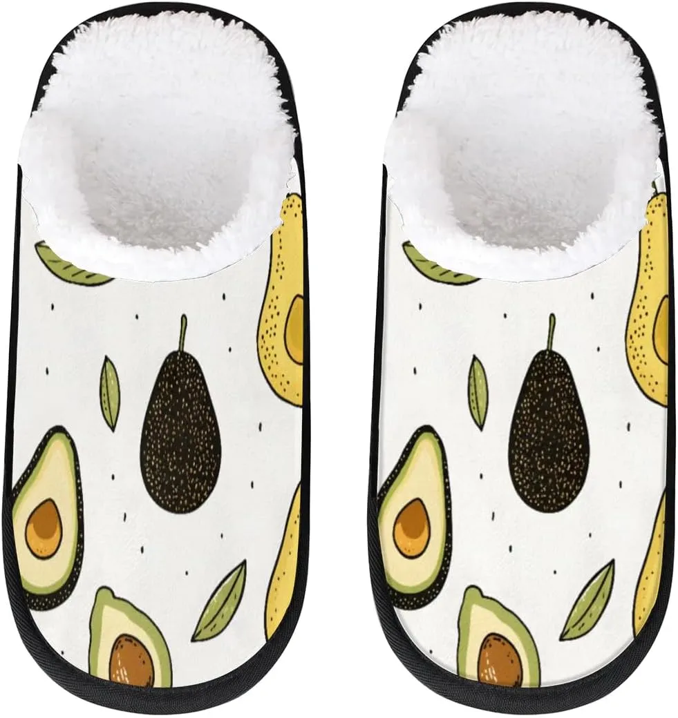 Cartoon Avocado Cute Slippers for Women Soft Non-Slip Indoor Slippers Home Slippers