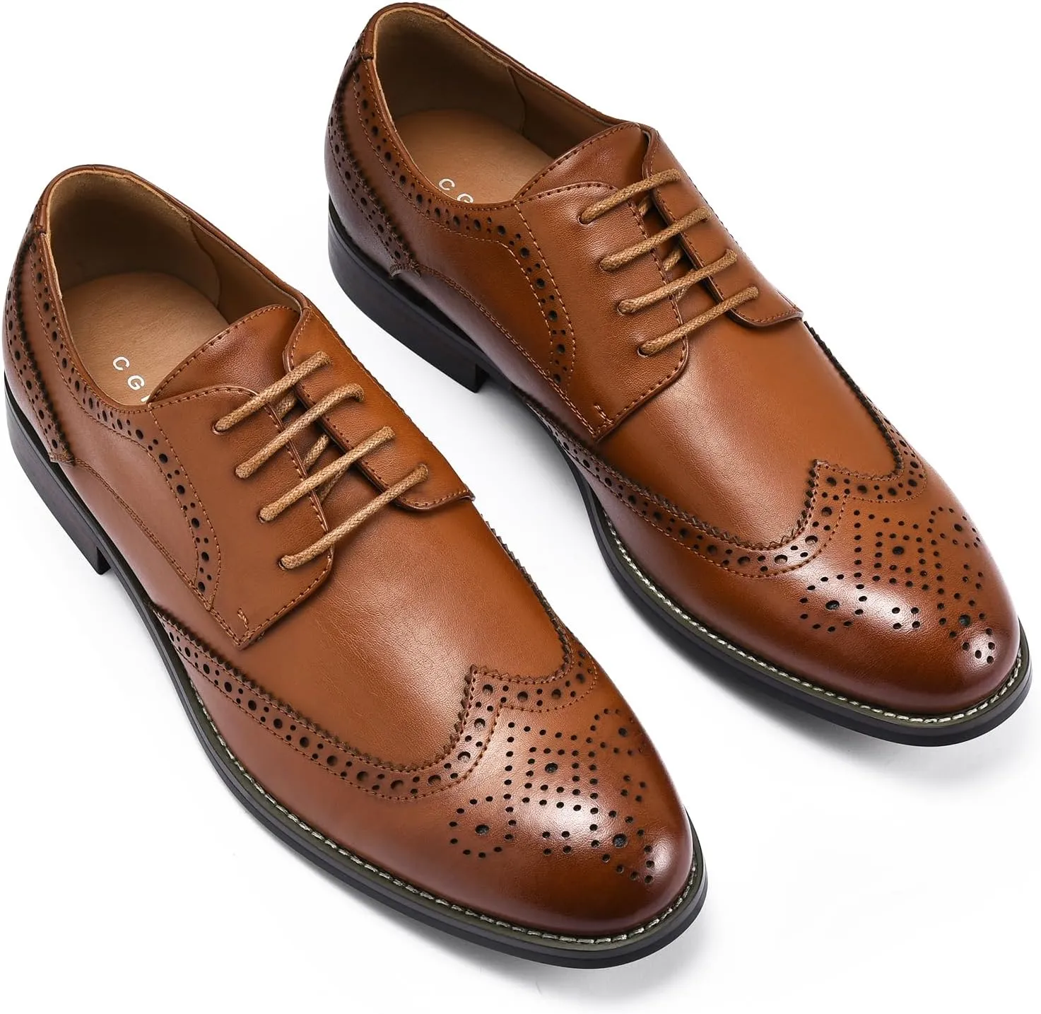 CGRRBW Mens Dress Shoes Casual Oxford Shoes Dress Sneakers Business Wingtip Brogue Office Shoes