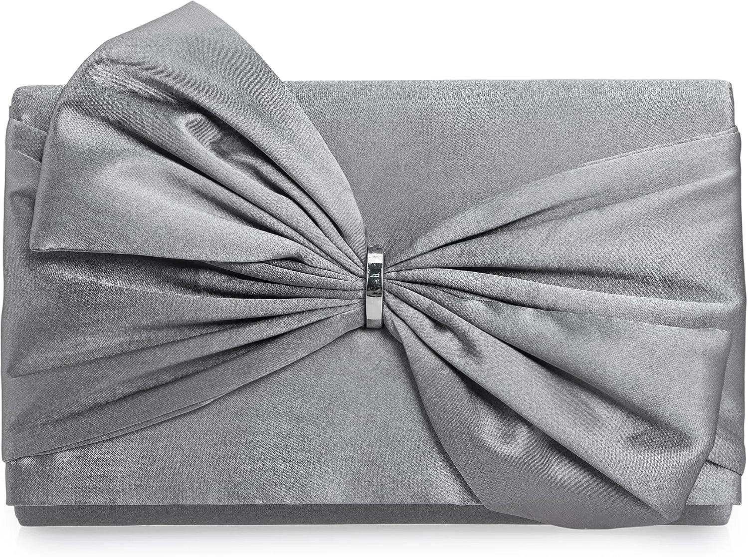 CHARMING TAILOR Satin Bow Formal Bag Women Evening Purse Elegant Clutch Handbag Wedding/Prom/Party