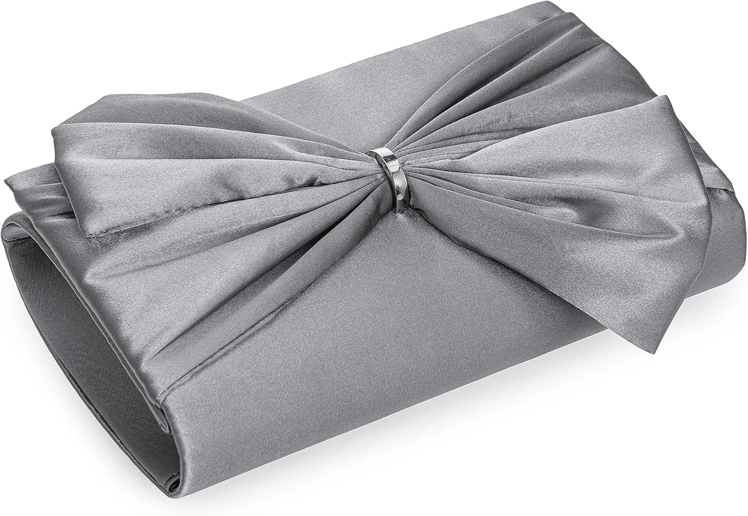 CHARMING TAILOR Satin Bow Formal Bag Women Evening Purse Elegant Clutch Handbag Wedding/Prom/Party