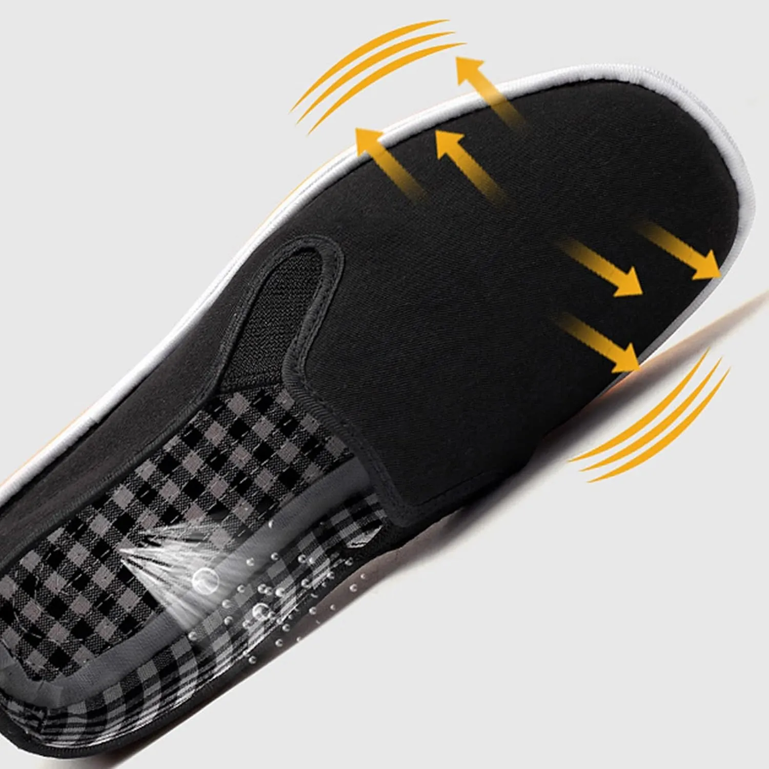 Chaussures De Tai Chi Chinoises, Chaussures D'arts Martiaux Kung Fu En Toile Traditionnelles Chinoises De Pékin Pour Hommes, À Enfiler Tendance, Semelle En Caoutchouc Antidérapante