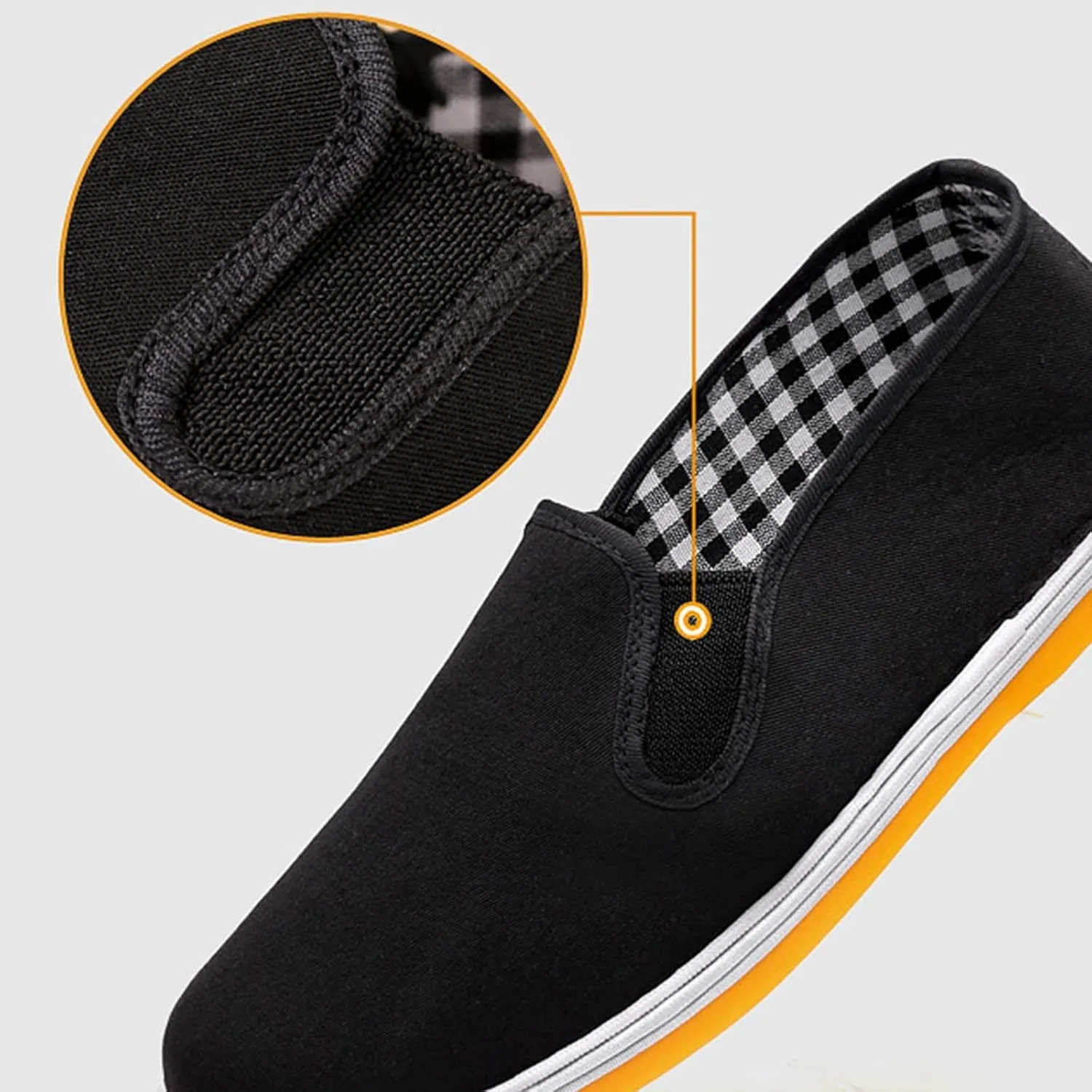 Chaussures De Tai Chi Chinoises, Chaussures D'arts Martiaux Kung Fu En Toile Traditionnelles Chinoises De Pékin Pour Hommes, À Enfiler Tendance, Semelle En Caoutchouc Antidérapante