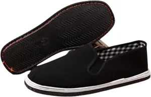Chaussures De Tai Chi Chinoises, Chaussures D'arts Martiaux Kung Fu En Toile Traditionnelles Chinoises De Pékin Pour Hommes, À Enfiler Tendance, Semelle En Caoutchouc Antidérapante