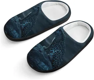 Cheetah Print Soft Slippers for Girls Boys Non-slip Warm House Slippers Cute Home Shoes