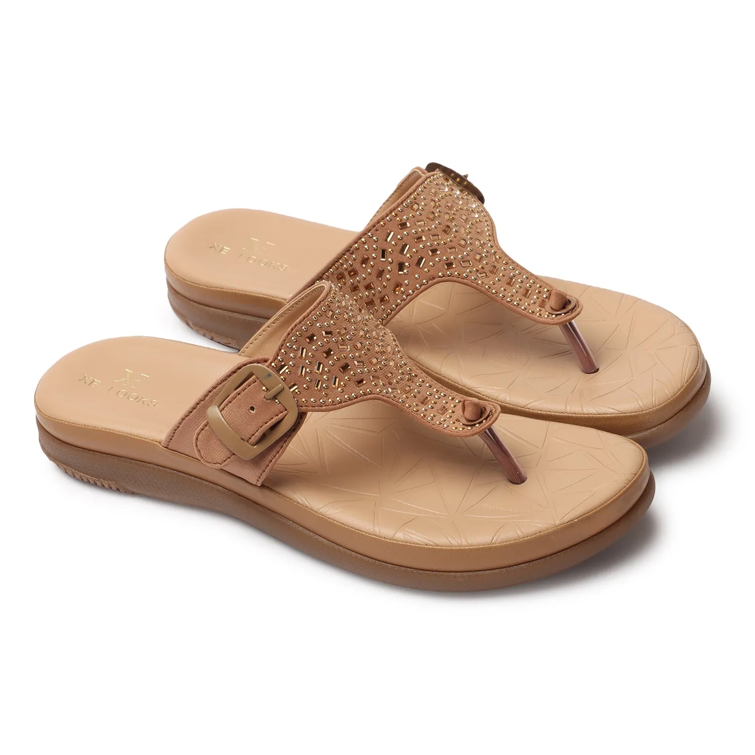 Chic & Elegant Siroski Design Soft Comfortable Slippers
