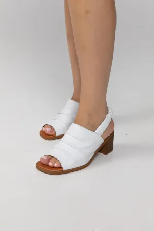 Chloe Leather Sandals White - Brave True
