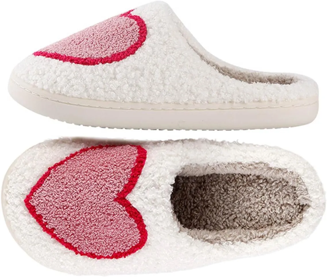 Christmas Slippers For Women Men Indoor Soft Warm Cotton Bedroom Reindeer Slippers House Memory Foam Slippers Cozy Fluffy Fall Winter Home Slippers