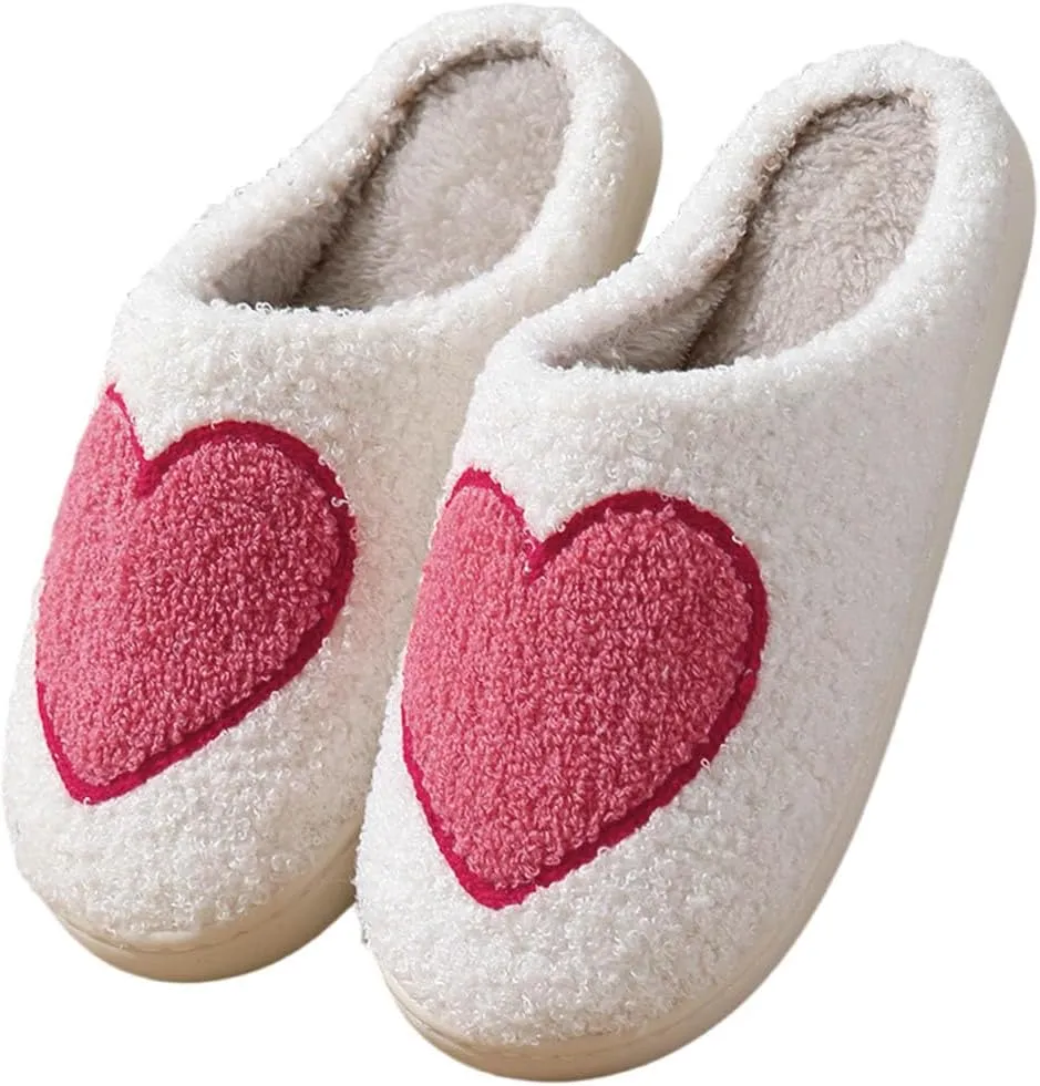 Christmas Slippers For Women Men Indoor Soft Warm Cotton Bedroom Reindeer Slippers House Memory Foam Slippers Cozy Fluffy Fall Winter Home Slippers