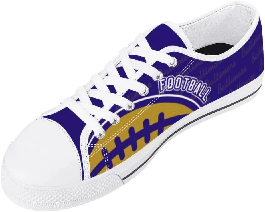 City Custom Low Top Big Logo Canvas Sneakers Shoes Personalized Name Athletic Shoes Fans Gifts for Men Women