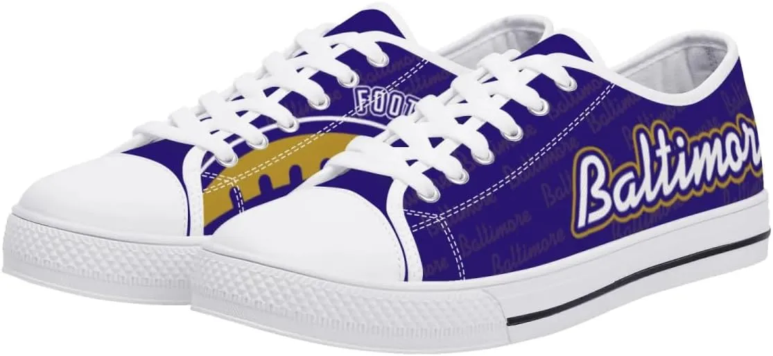City Custom Low Top Big Logo Canvas Sneakers Shoes Personalized Name Athletic Shoes Fans Gifts for Men Women