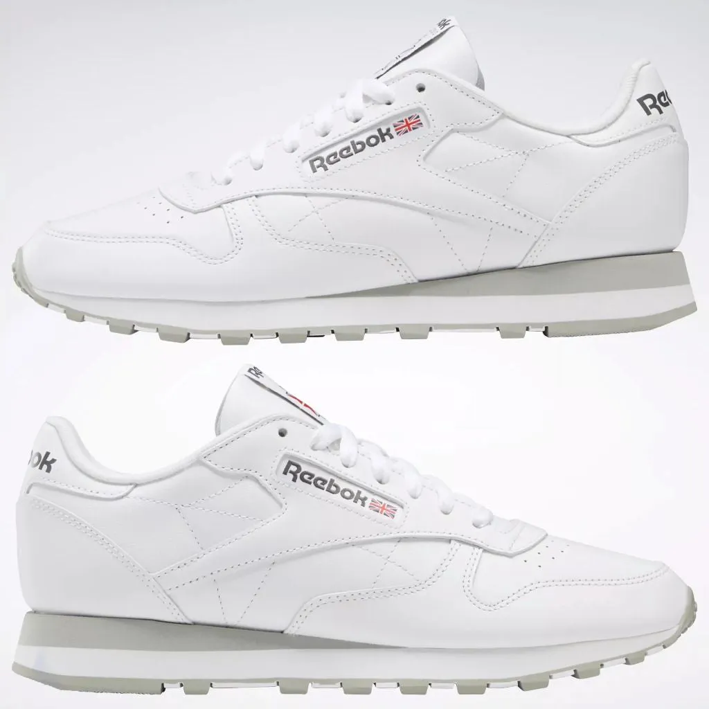 Classic Leather Unisex Sneaker in White / Pure Grey