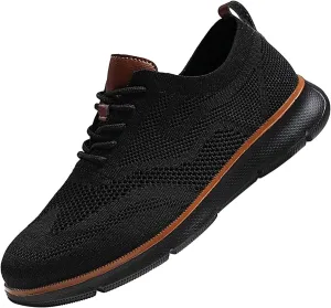 Clearance Items Cheap Stuff Men's Casual Dress Oxfords Shoes Breathable Knit Breeze Shoes for Men Urban Ultra Wedge Sneakers for Women Semi Formal Shoes Men Slip on Sneakers Woven Orthopedic