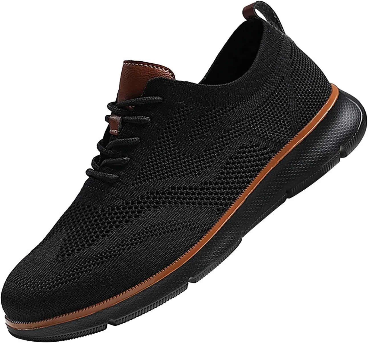Clearance Items Cheap Stuff Men's Casual Dress Oxfords Shoes Breathable Knit Breeze Shoes for Men Urban Ultra Wedge Sneakers for Women Semi Formal Shoes Men Slip on Sneakers Woven Orthopedic