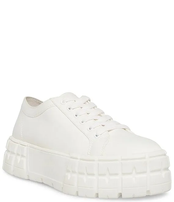 Close Toe Steve Sneaker Rorey Fashion Up Madden Rounded Huge offer White Impeccable Lace Platform