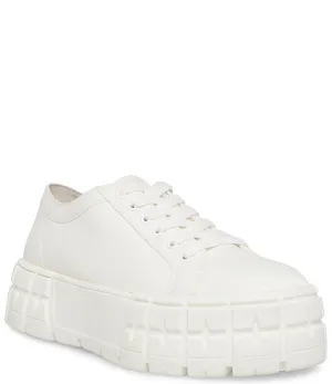 Close Toe Steve Sneaker Rorey Fashion Up Madden Rounded Huge offer White Impeccable Lace Platform