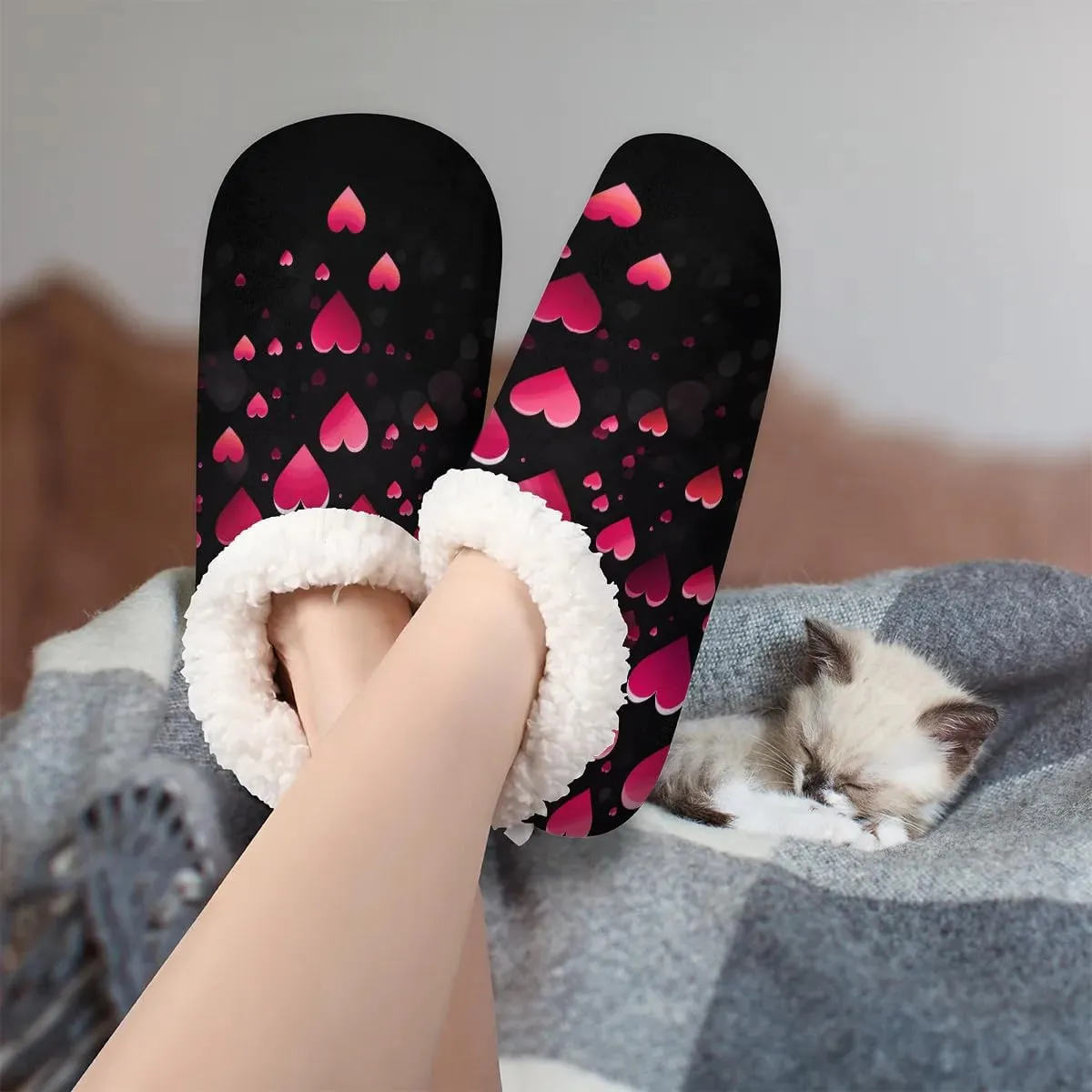 Closed Back Slippers for Women Men Cozy Warm House Slippers Indoor Outdoor House Shoes