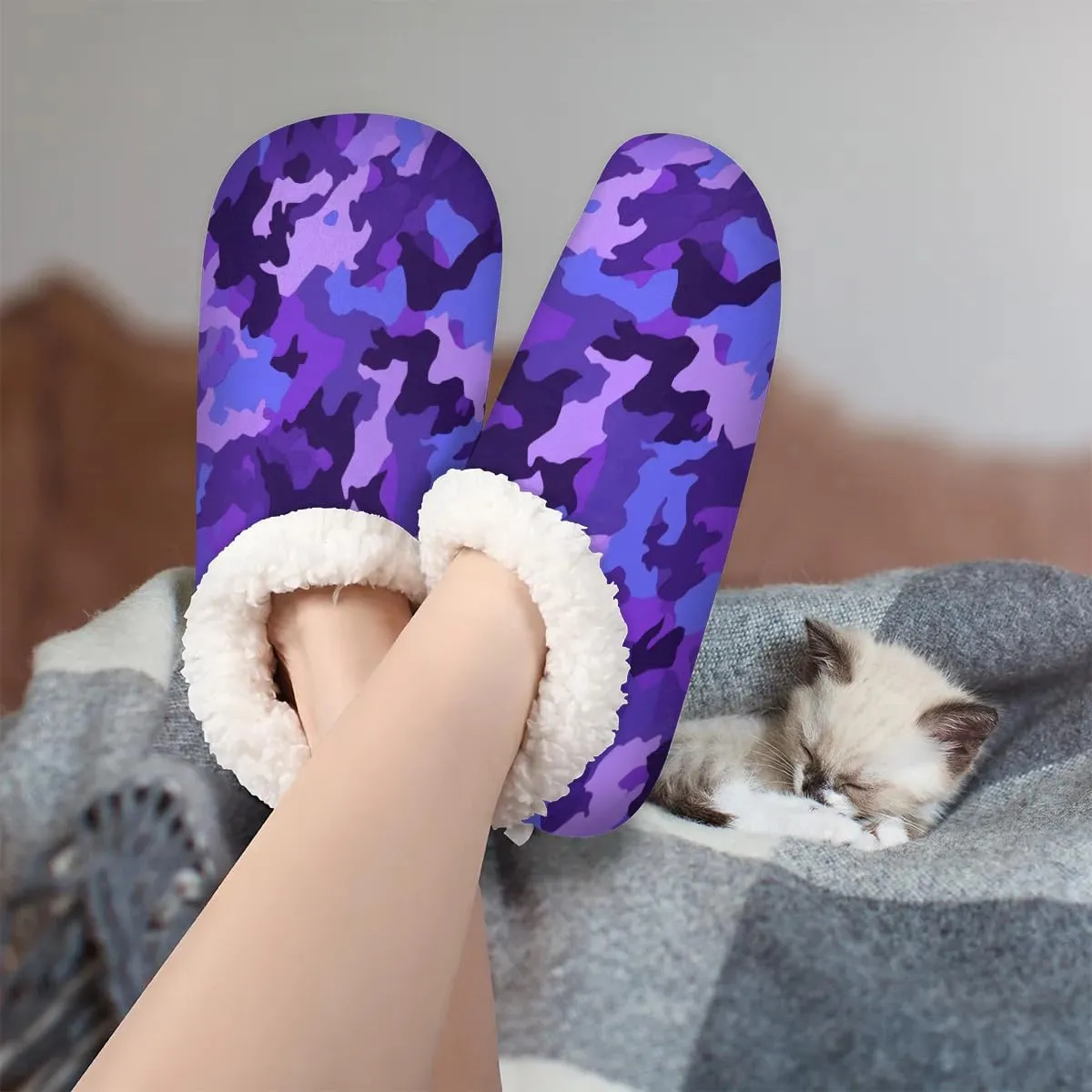 Closed Back Slippers for Women Men Cozy Warm House Slippers Indoor Outdoor House Shoes