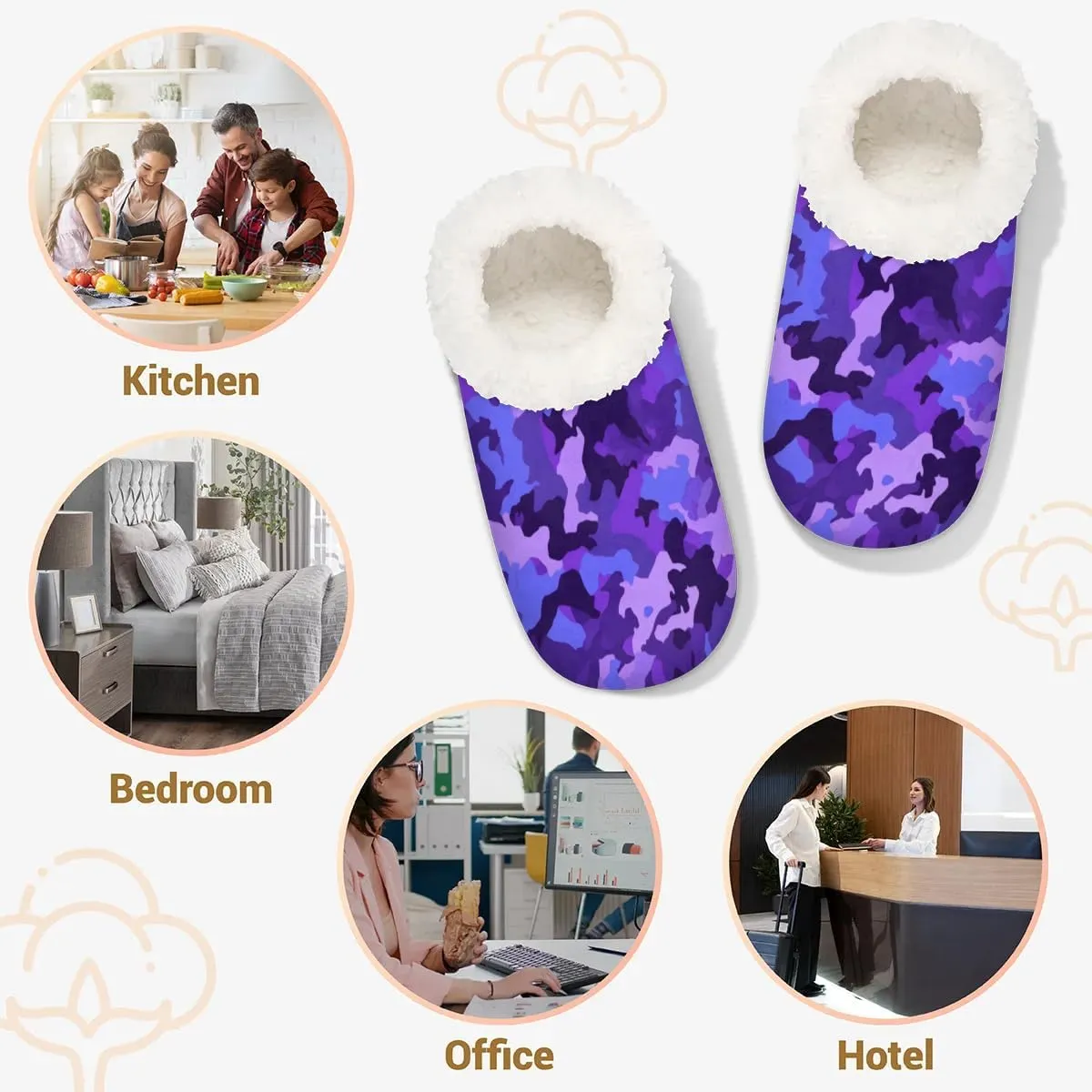 Closed Back Slippers for Women Men Cozy Warm House Slippers Indoor Outdoor House Shoes