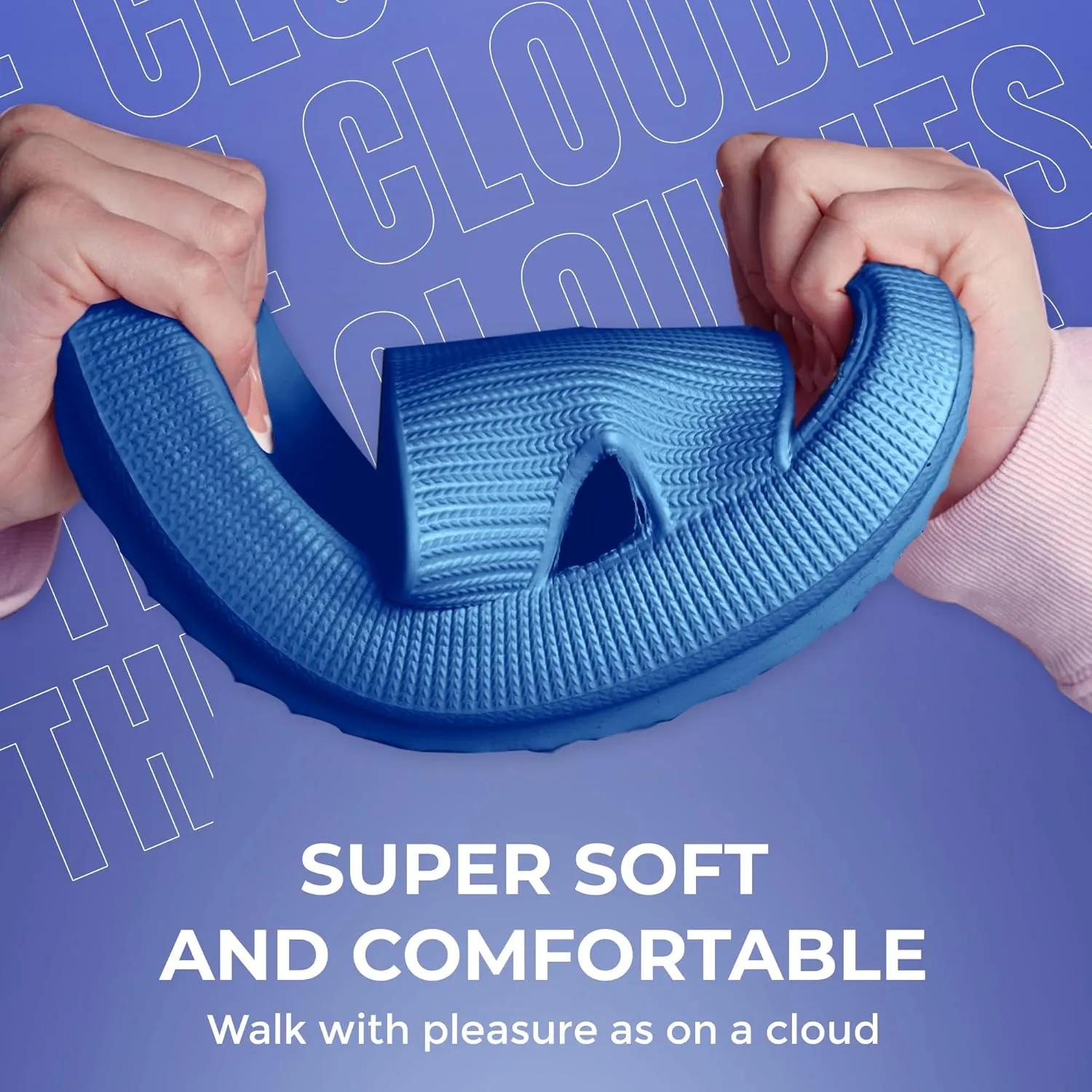 Cloud Slides For Women And Men - Comfy Non Slip Indoors Slippers For Shower Spa Pool College Outdoors Slides - Soft And Cozy Open Toe House Sandals Thick Soles