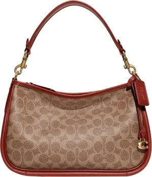COACH Coated Canvas Signature Cary Crossbody, Tan Rust